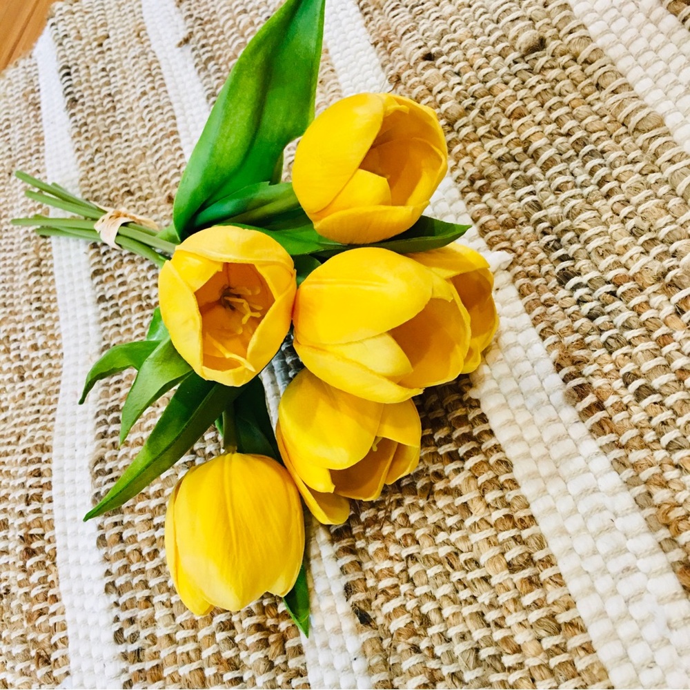 Flowers florals bouquets yellow spring wedding summer faux home decor